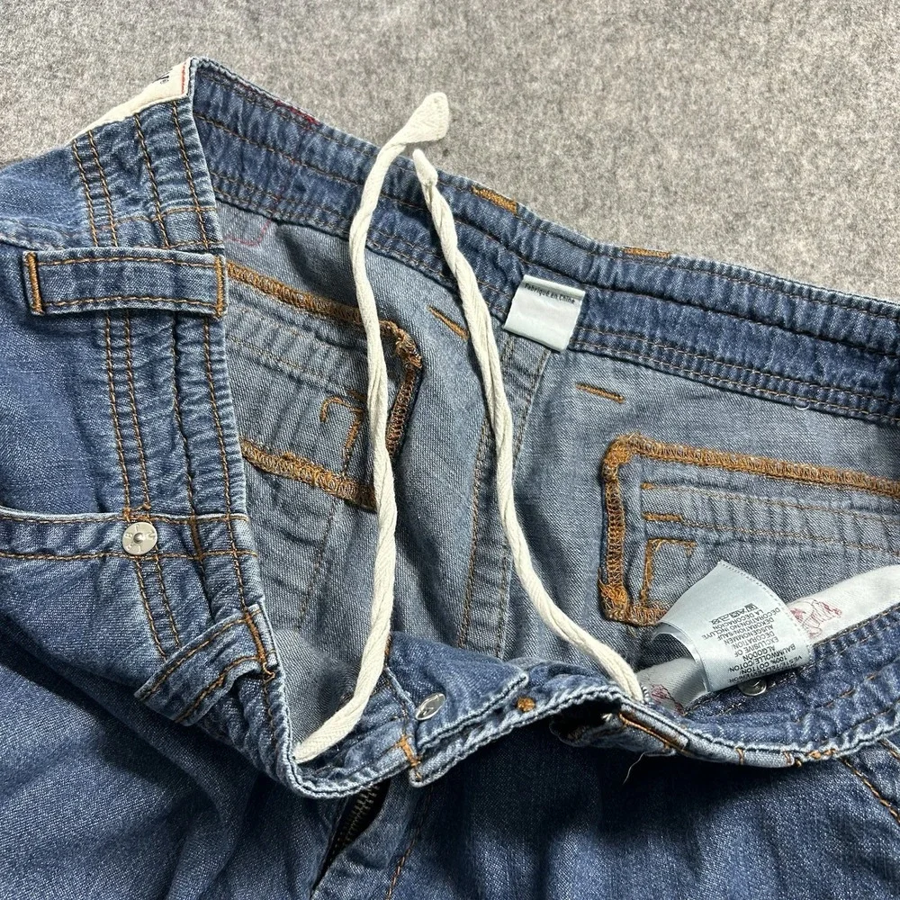 True Religion Cargo Shorts Mens 36 Medium Wash Denim 13